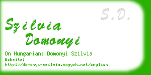 szilvia domonyi business card